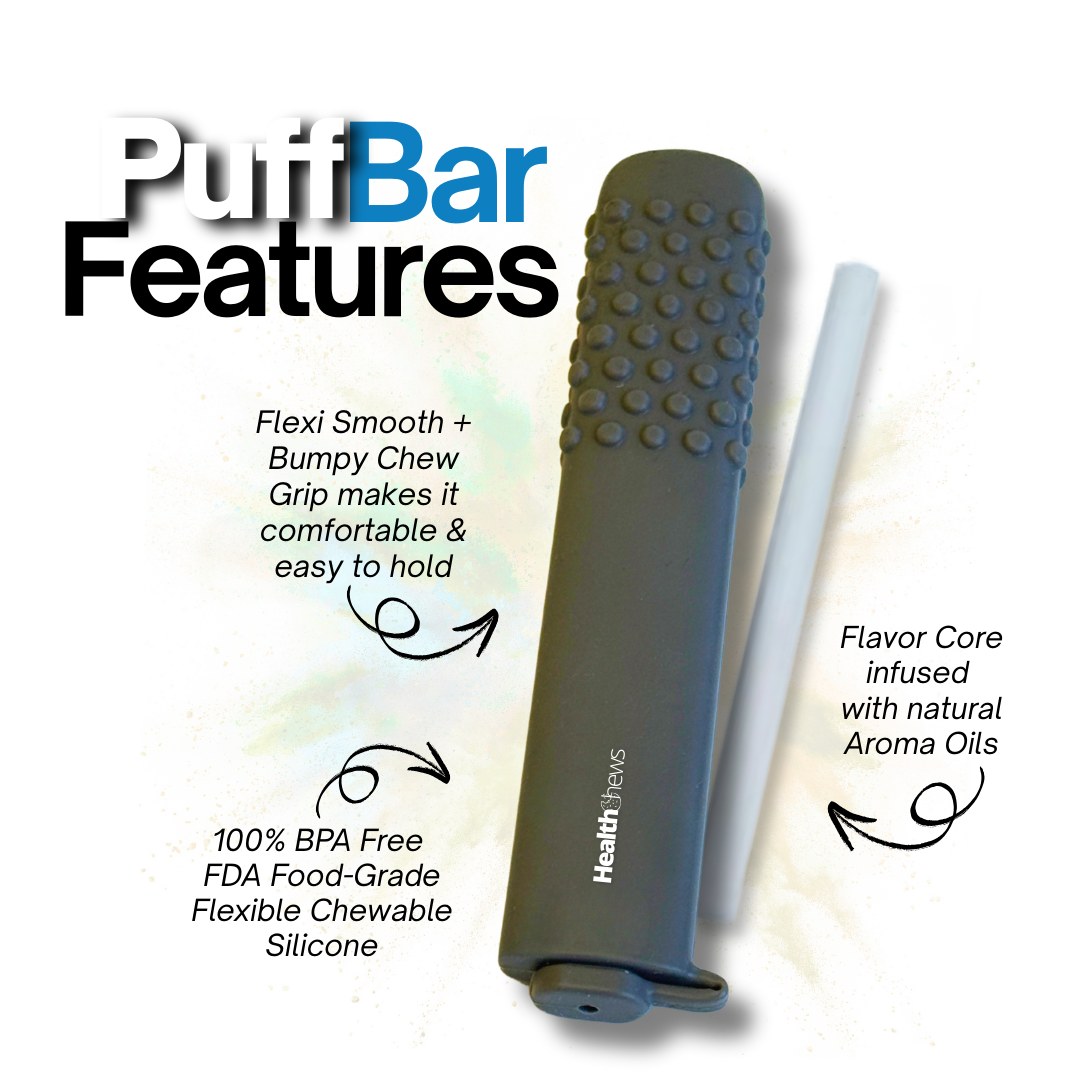 NEW Chewable Breather (3 Mix Pack) PuffBar with Refills, Craving Relief Puffer Help for Quitting Smoking, Vaping, and Bad Habits