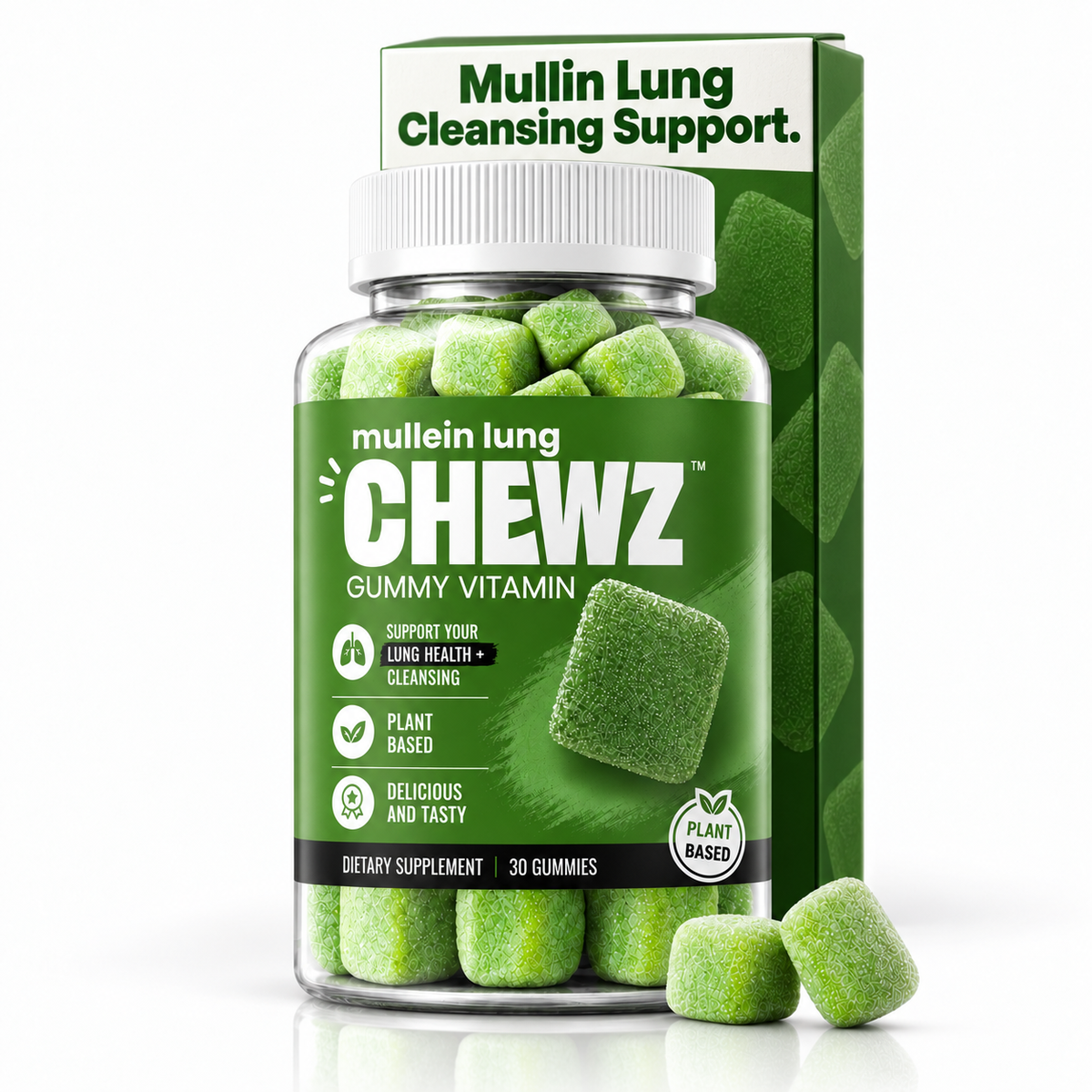 CHEWZ Mullein Lung Gummies, 30 gummies