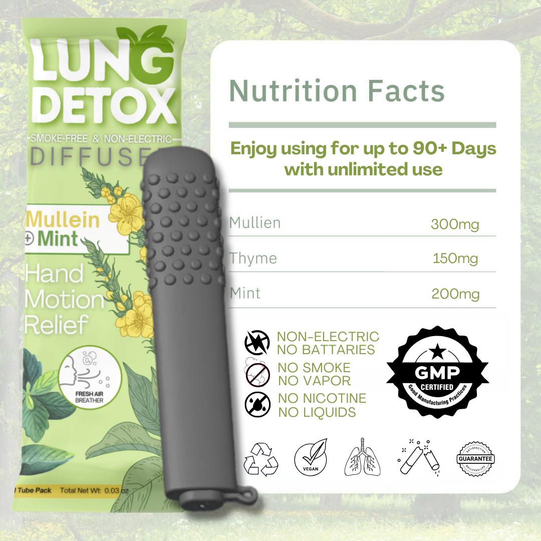 NEW Mullein PuffBar Lung Detox Chewer – Quit Smoking Aid with Essential Oils | Natural Craving Relief & Breath Freshener