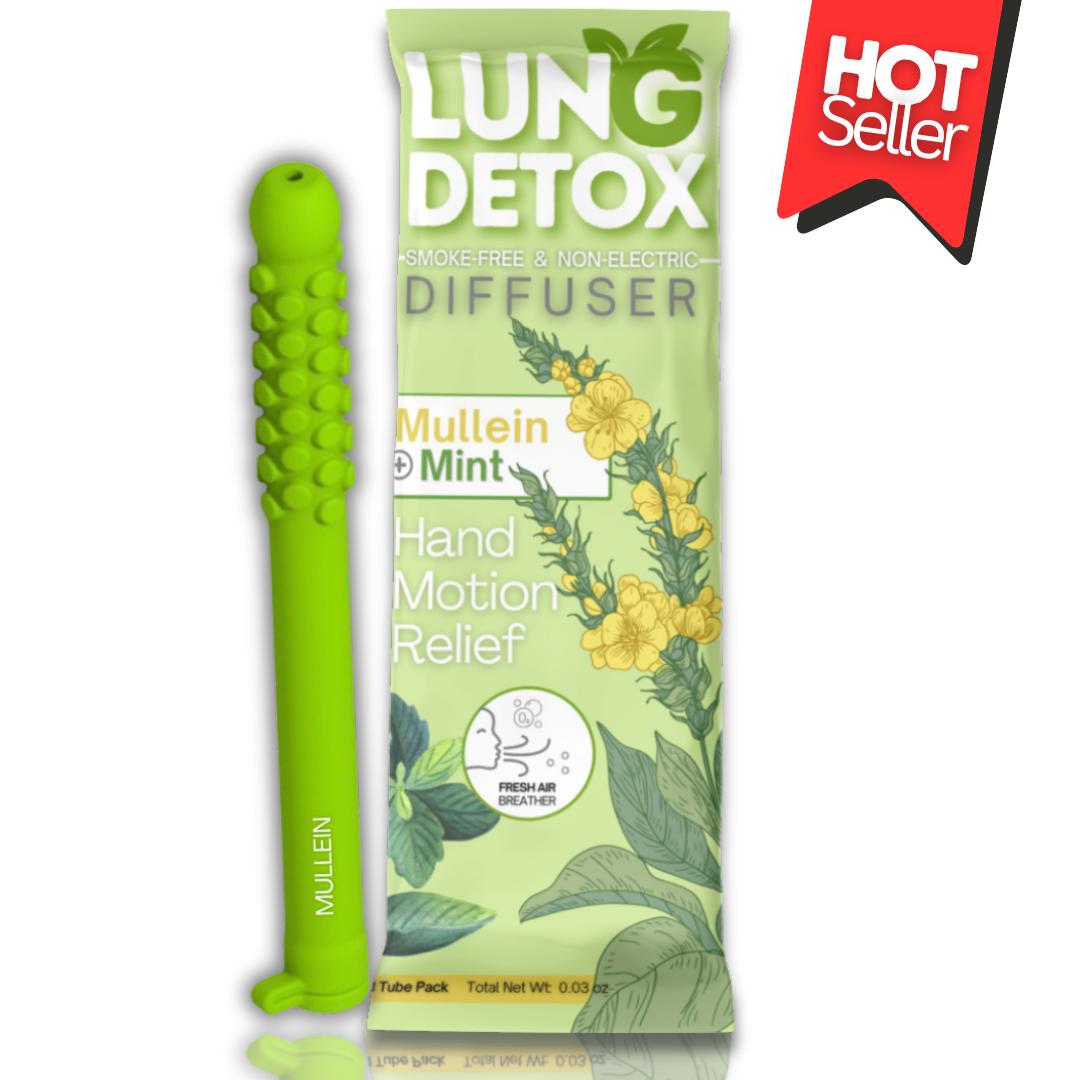 NEW Mullein Lung Detox Chewer with Essential Oils for After Quitting Help to Detox and Reduce Cravings Naturally Oil Breath Stick for Smoking