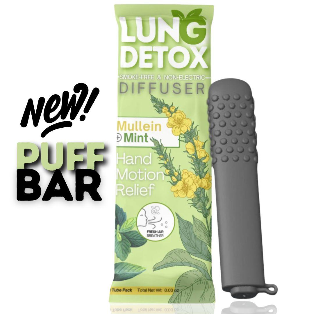 NEW Mullein PuffBar Lung Detox Chewer – Quit Smoking Aid with Essential Oils | Natural Craving Relief & Breath Freshener