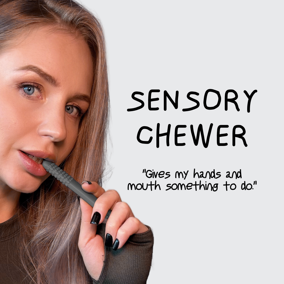Sensory Fidget Stick Silicone Chewer, Portable Fresh for Habit Replacement, Oral Fixation Wellness Tool, Travel Friendly – Cool Mint