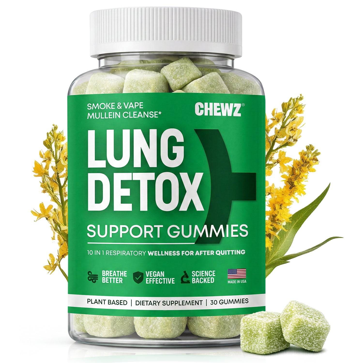 Respiratory & Breathing Wellness Gummies — L-Theanine 110mg | CHEWZ