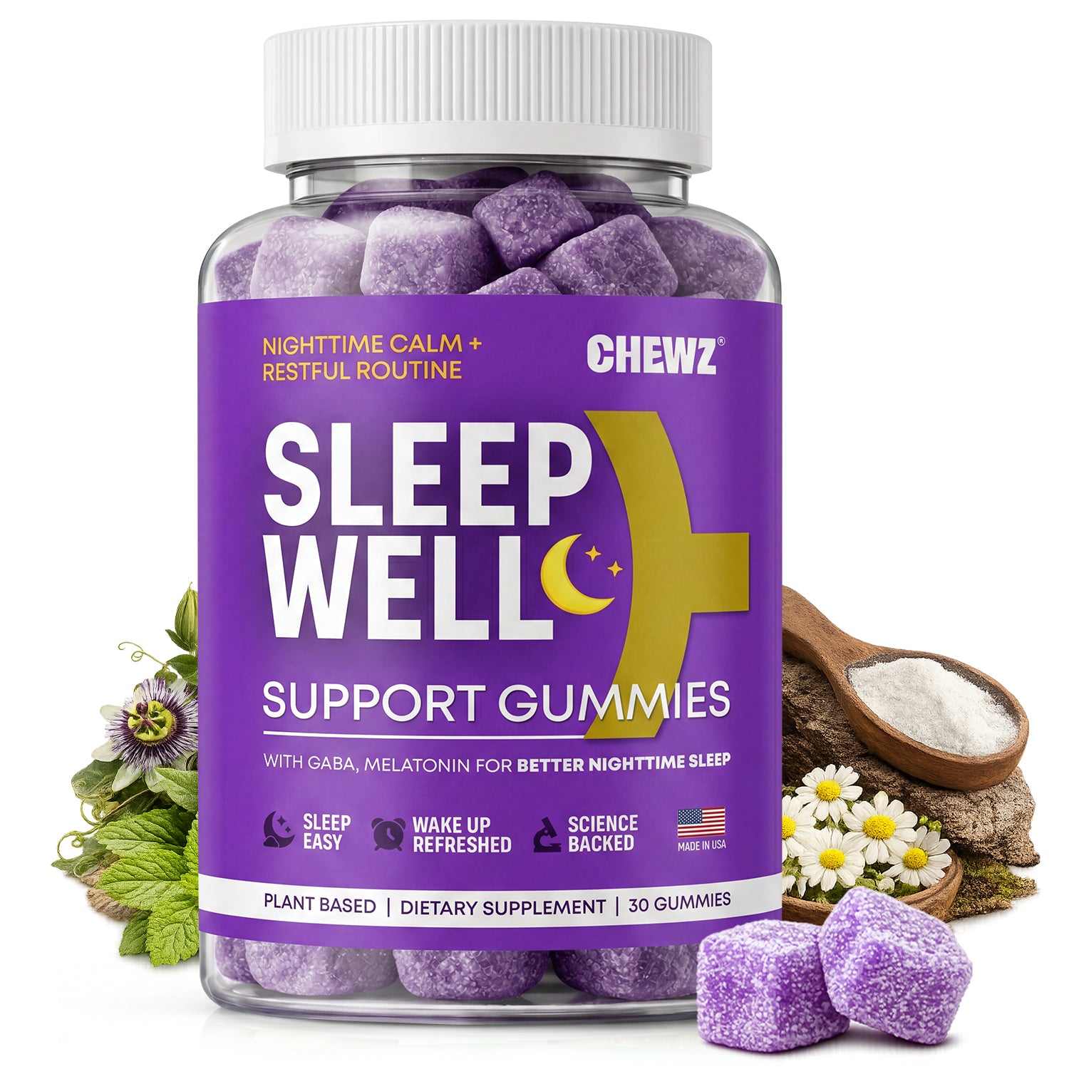Sleep Support Gummies — Melatonin, L-Theanine | CHEWZ