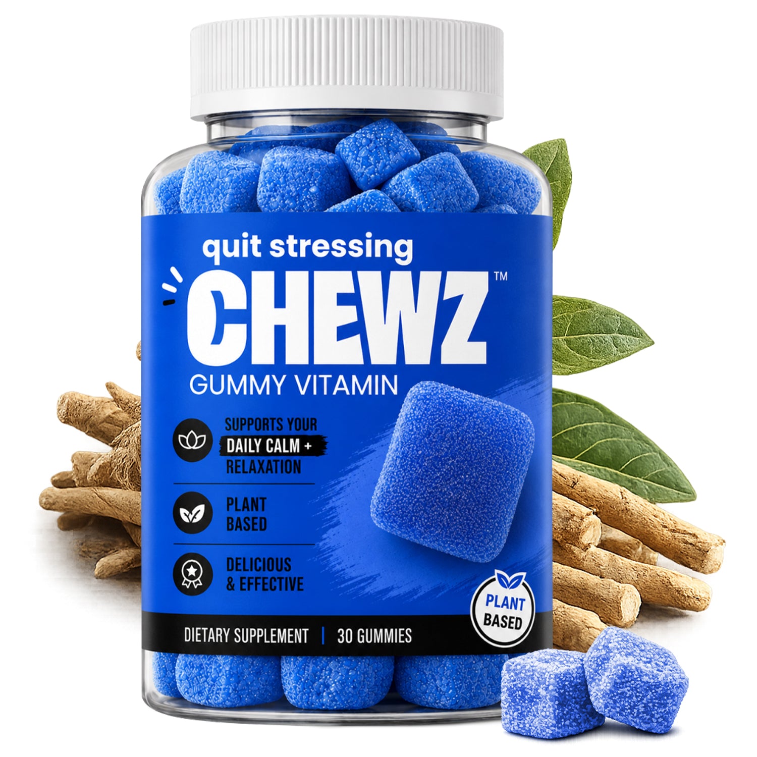Calm & Stress Support Gummies — Ashwagandha, Magnesium | CHEWZ