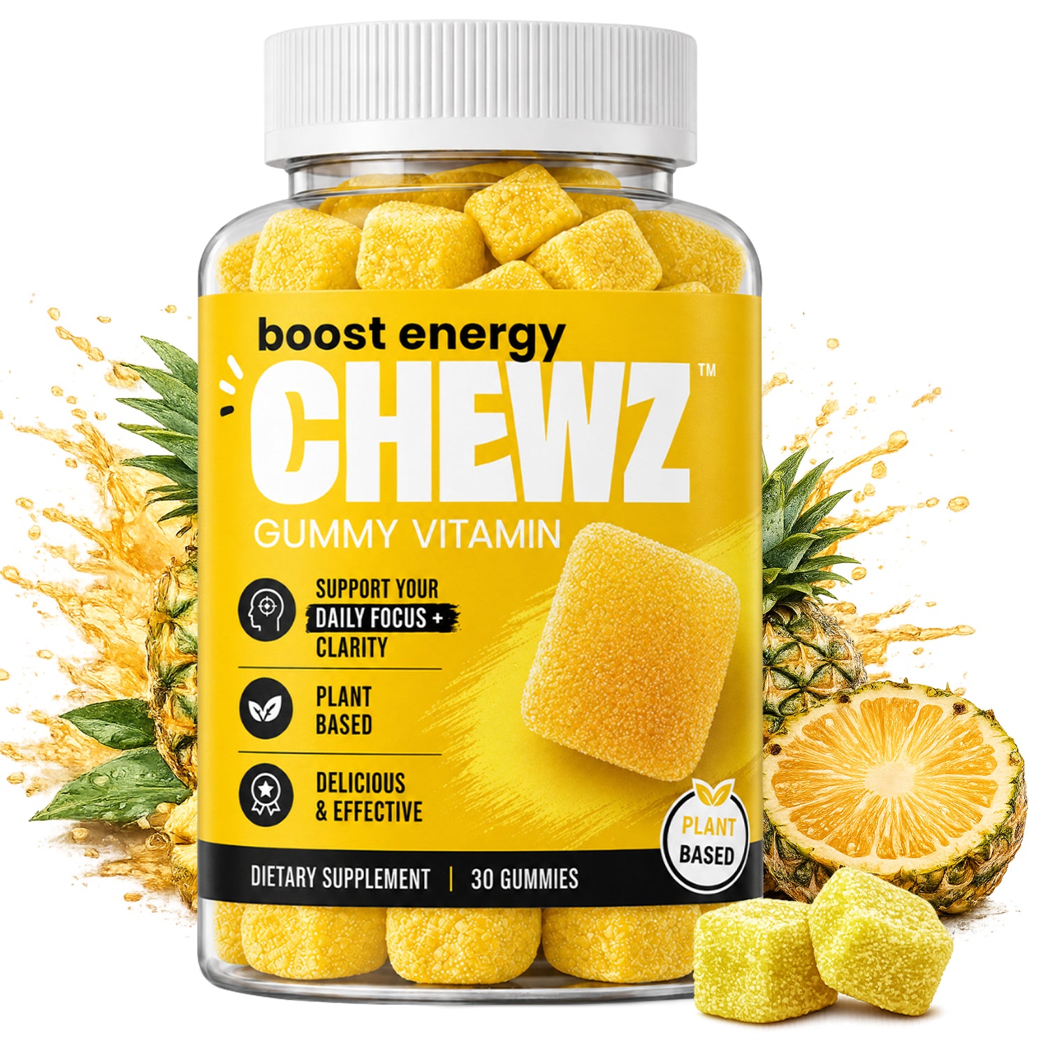 Daily Focus & Energy Gummies — American Ginseng, Vitamin B12 | CHEWZ