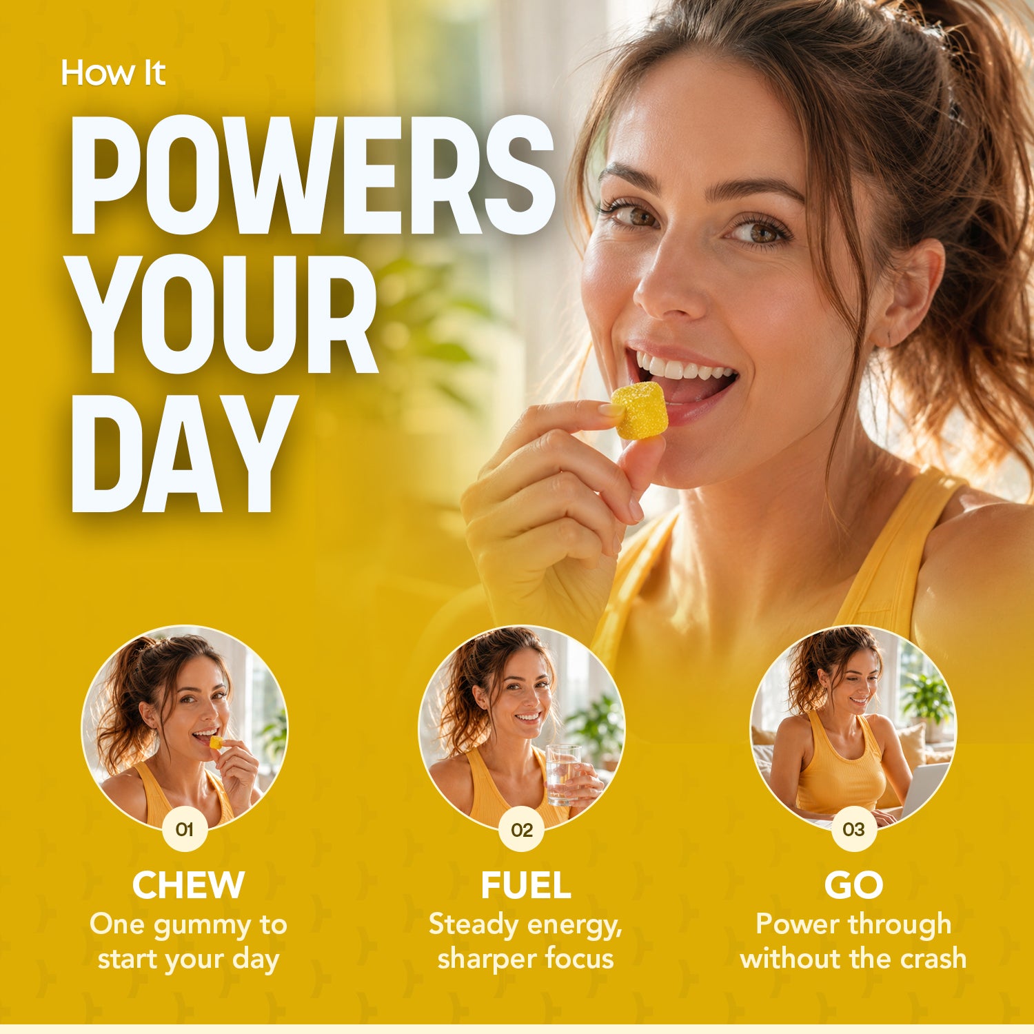 Daily Focus & Energy Gummies — American Ginseng, Vitamin B12 | CHEWZ
