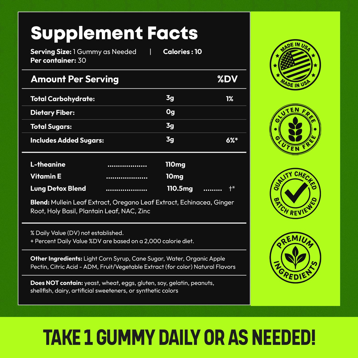 Respiratory & Breathing Wellness Gummies — L-Theanine 110mg | CHEWZ