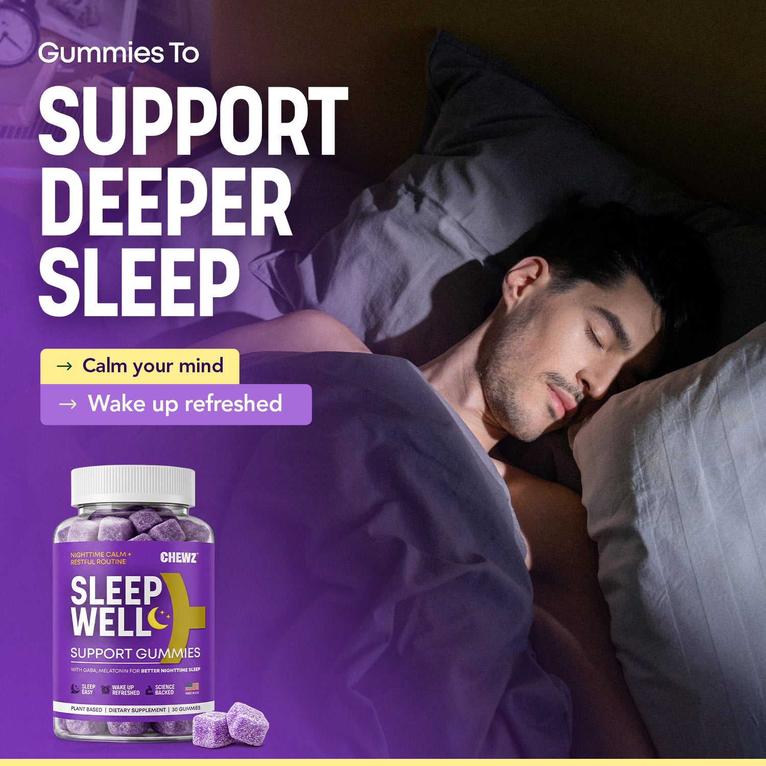 Sleep Support Gummies — Melatonin, L-Theanine | CHEWZ