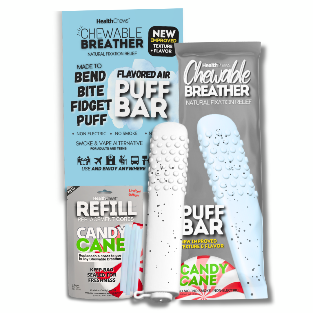 NEW Smokeless Inhaler PuffBar, Flexible Breather for Craving Relief – Quit Vaping & Smoking Naturally with Essential Oils With Refills