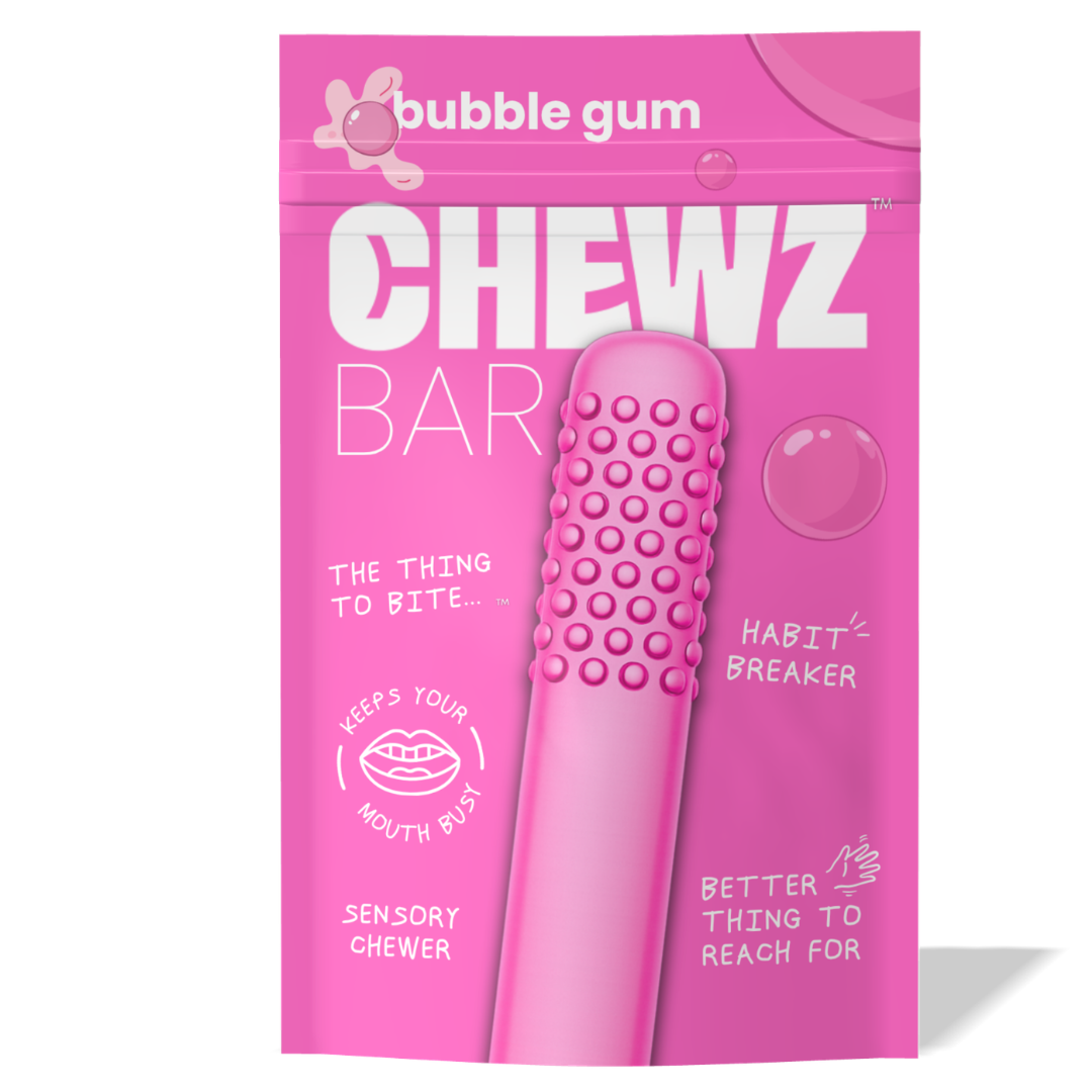 Sensory Fidget Stick Silicone Chewer, Portable Fresh for Habit Replacement, Oral Fixation Wellness Tool, Travel Friendly – Bubble Gum