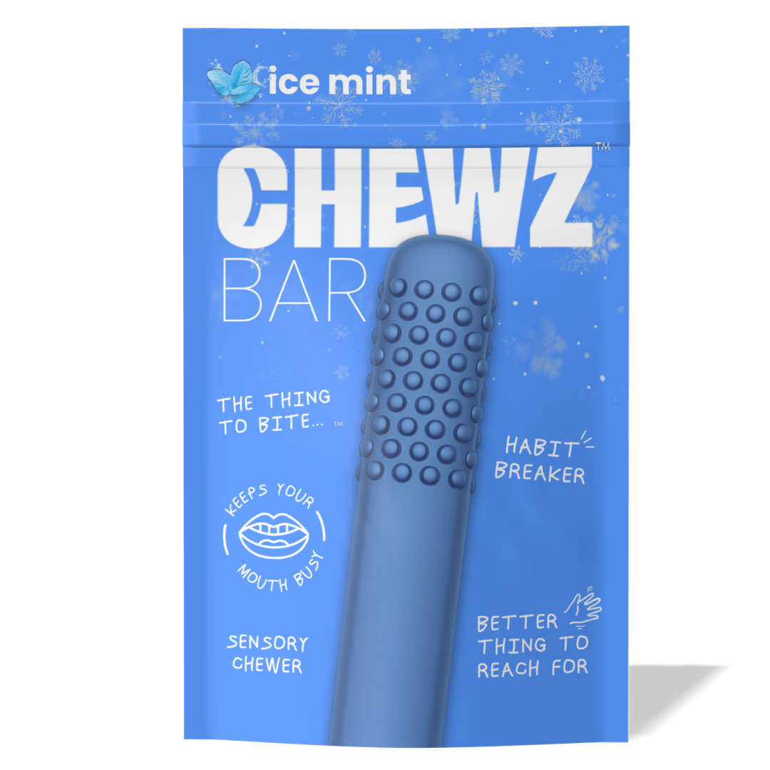 Sensory Fidget Stick Silicone Chewer, Portable Fresh for Habit Replacement, Oral Fixation Wellness Tool, Travel Friendly – Cool Mint