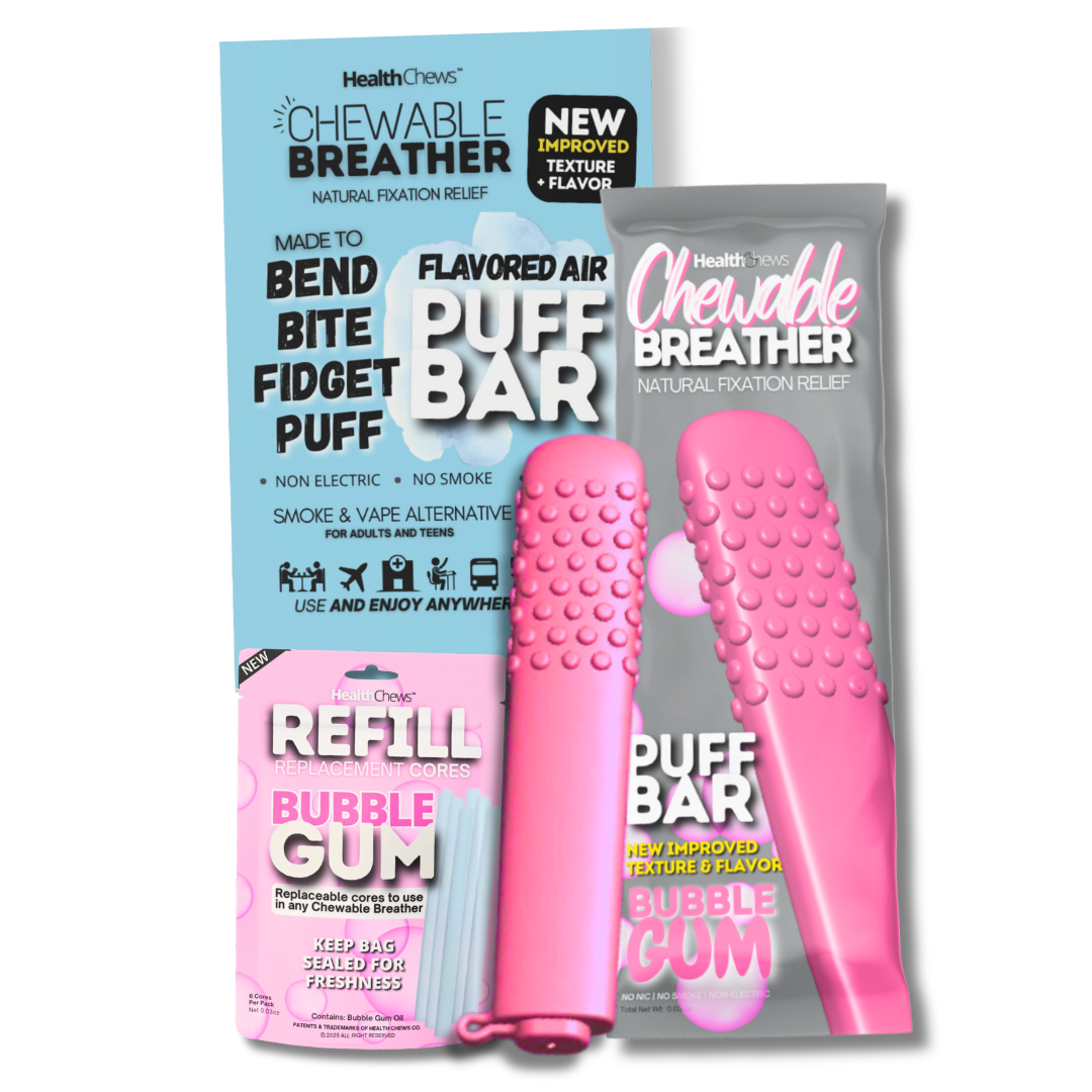 NEW Smokeless Inhaler PuffBar, Flexible Breather for Craving Relief – Quit Vaping & Smoking Naturally with Essential Oils With Refills