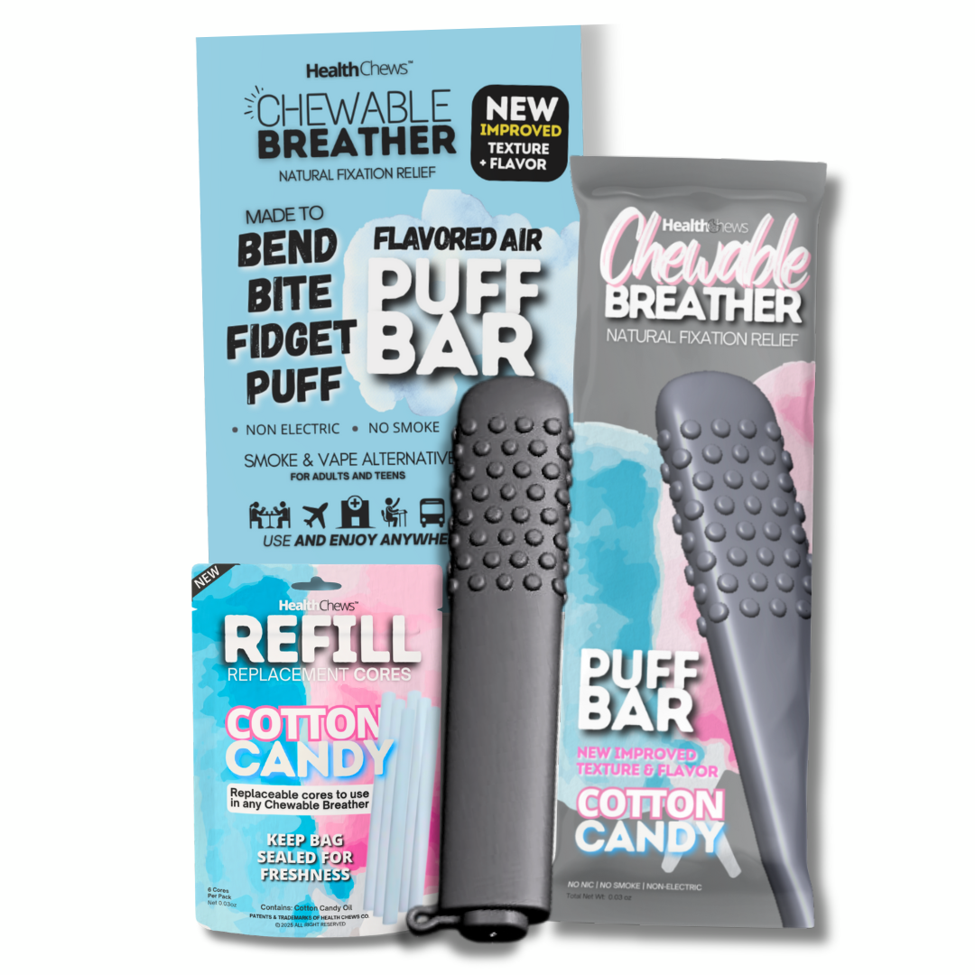 NEW Smokeless Inhaler PuffBar, Flexible Breather for Craving Relief – Quit Vaping & Smoking Naturally with Essential Oils With Refills