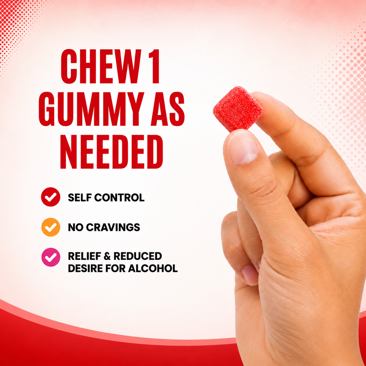 Quit Drinking Alcohol Support Gummies - Natural Craving Control & Liver Detox Supplement