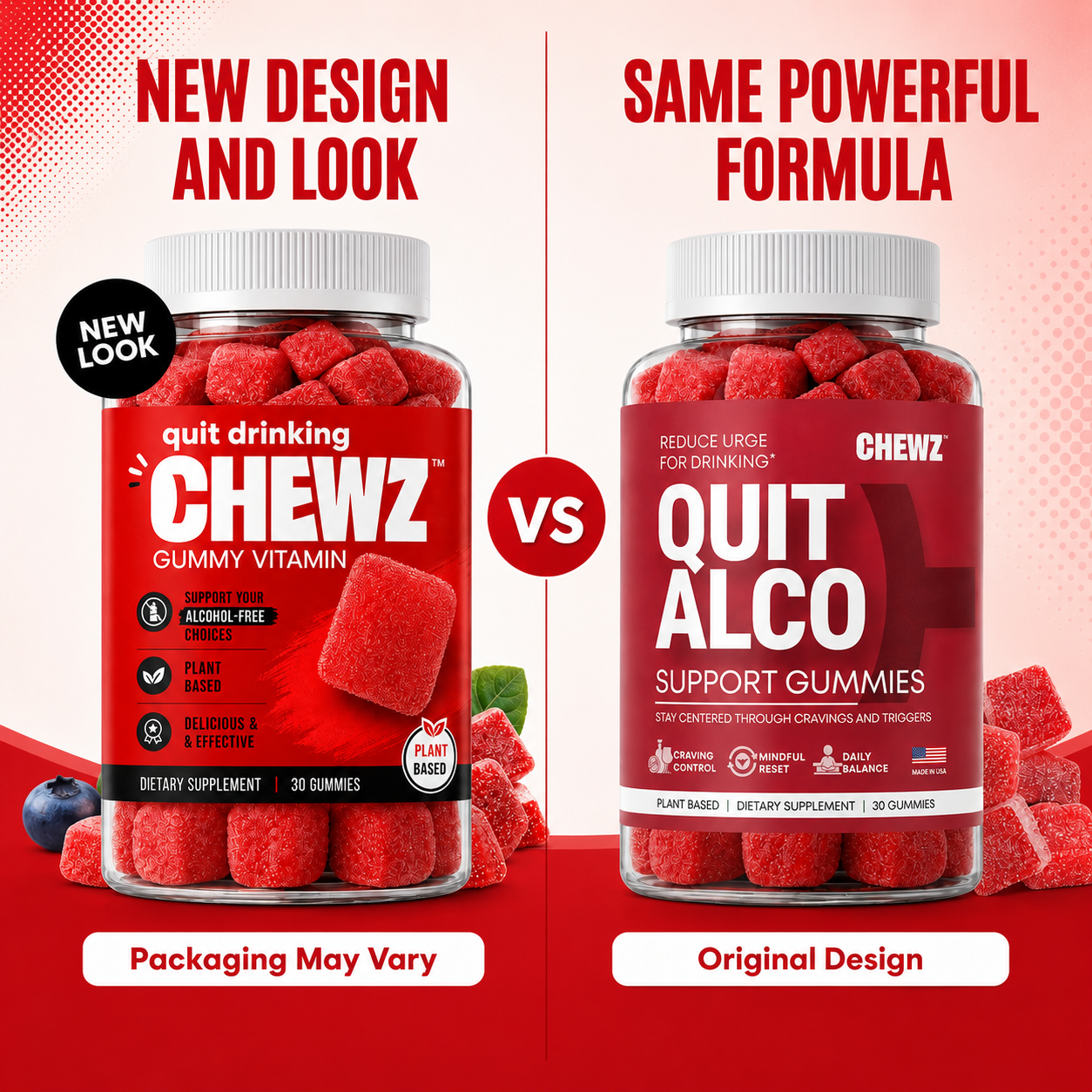 Quit Drinking Alcohol Support Gummies - Natural Craving Control & Liver Detox Supplement