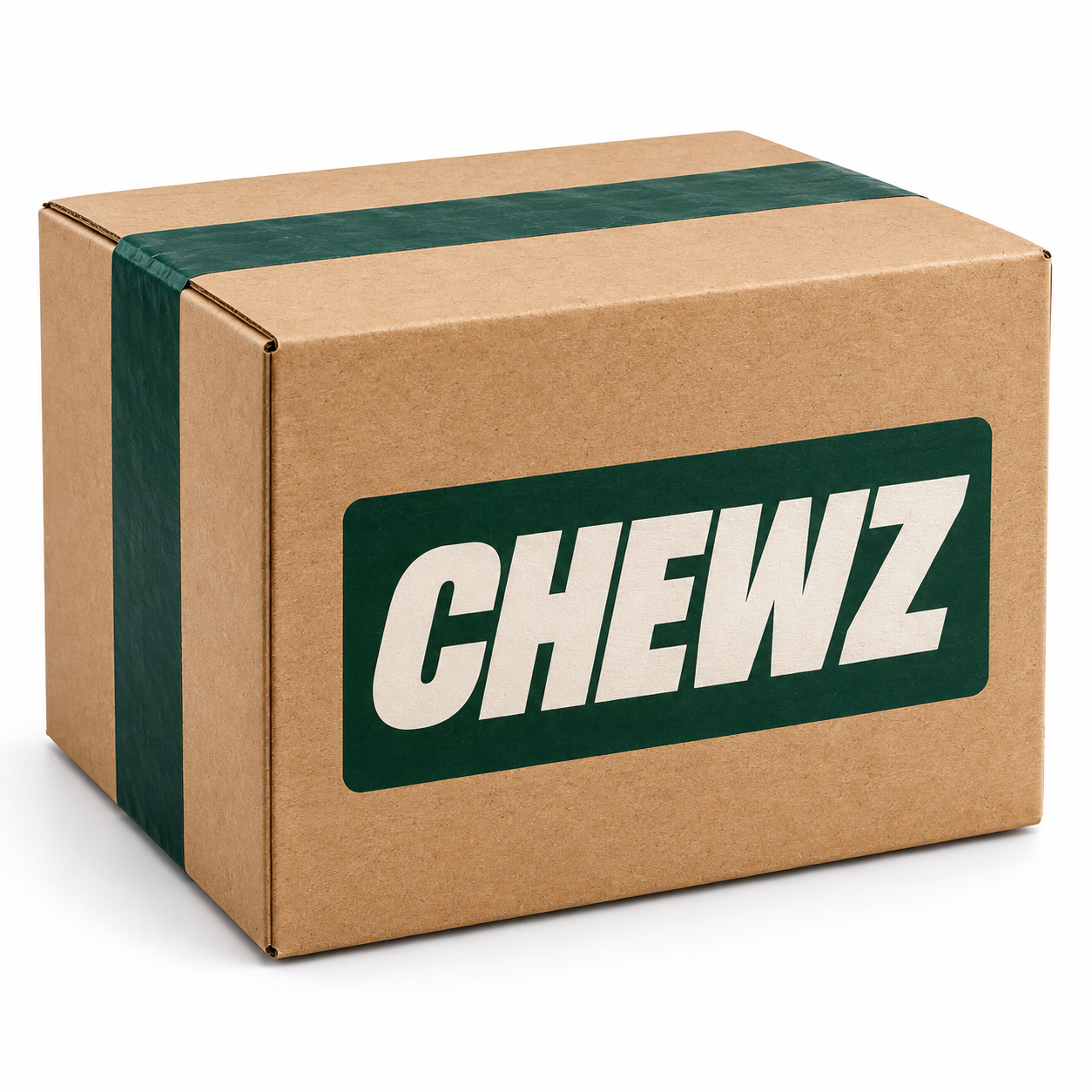 CHEWZ shipping parcel on a white background