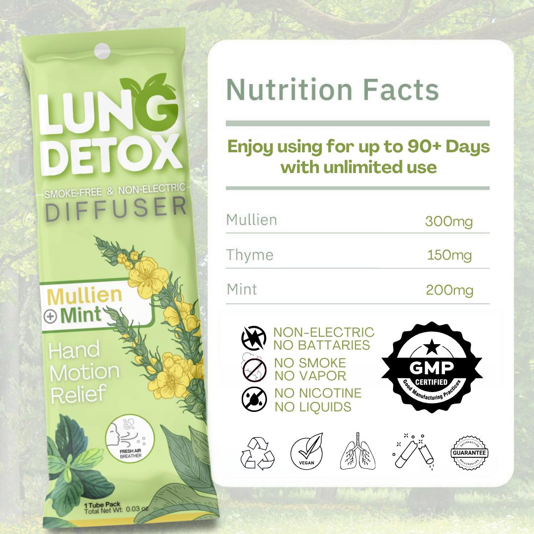 NEW Mullein Lung Detox Chewer with Essential Oils for After Quitting Help to Detox and Reduce Cravings Naturally Oil Breath Stick for Smoking